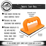 DCT Wood Cutting Push Up Stick Block 2-Pack Set – Angle Handle Foam Pad Holder Blocks for Cutting on Jointer, Table Saw Deadwood Crafted Tools