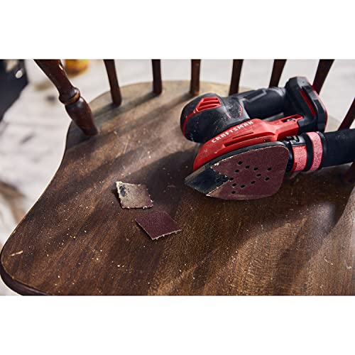 CRAFTSMAN 20V MAX Cordless Detail Sander, Tool Only (CMCW221B), Red Craftsman