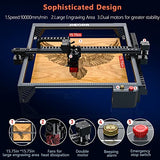 JICCODA Laser Engraver Machine 10W Output Power Laser Cutter,DIY Laser Engraver for Wood and Metal, Paper, Acrylic, Tiles Support LightBurn and JICCODA