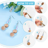 CHGCRAFT 90Pcs 3 Styles Unfinished Wood Charms Connectors Links Double Holes Round Curved Trapezoid Pendant Link for DIY Bracelet Earring Necklace CHGCRAFT