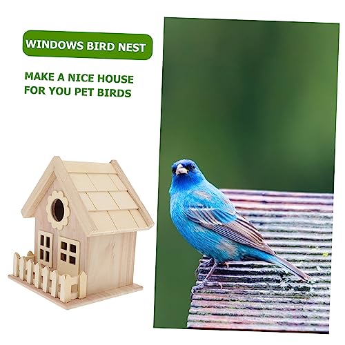 DIY Wood Birdhouse Kit Craft Bird Houses to Paint Wood Bird House for Kids Birdhouse Bulk Mini Birdhouse Small Birdhouse Unfinished Birds Hut Bed BESPORTBLE