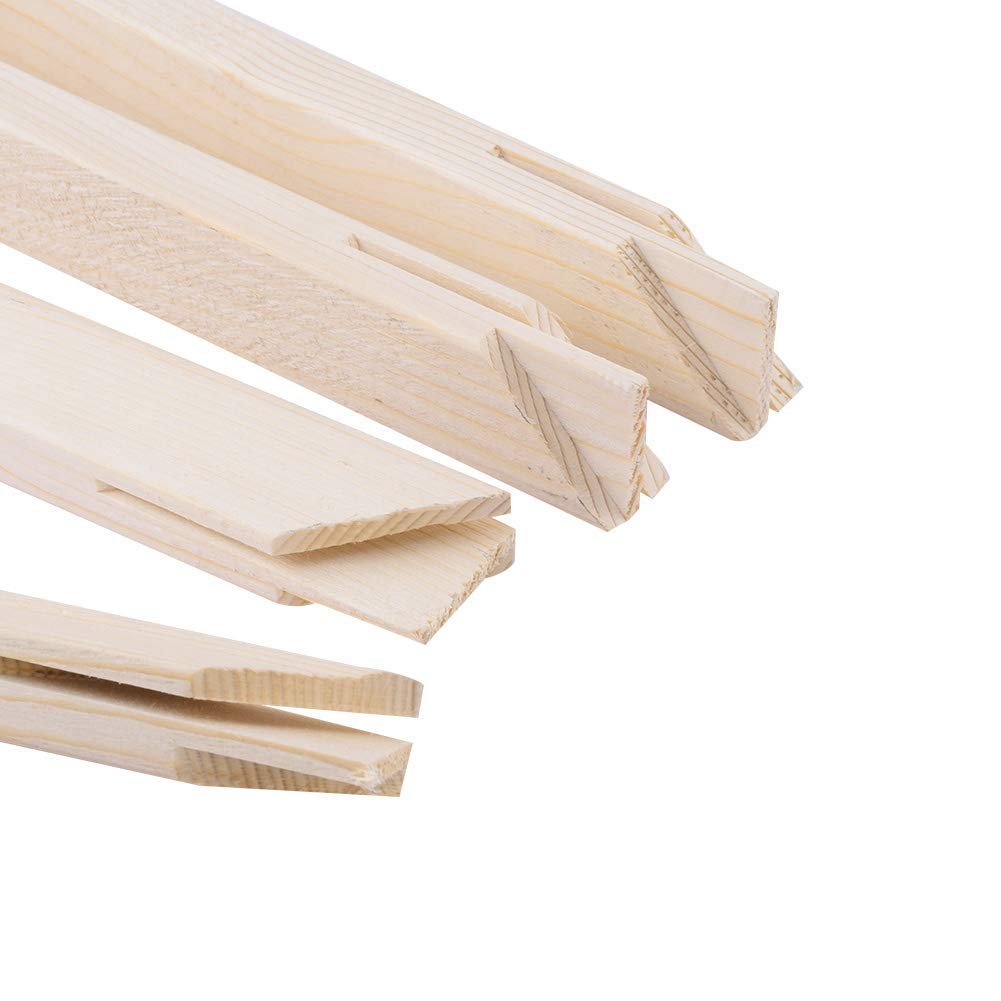 Canvas Stretcher Bars Set, Wood Frame Canvas DIY, Solid Wooden Stretcher Bars for Oil Paintings Poster Prints, Canvas Tools Arts Accessory Materials, LJY&V