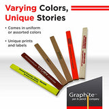 GRAPHITE Pen & Pencil Company Misprint Carpenter Pencils | Distressed Bulk Pencils | Construction Pencils | (72) Pieces GRAPHITE