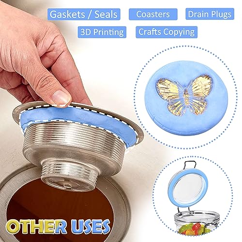 Silicone Putty - 7/8 LB Flexible Silicone Mold Making Kit for Reusable Silicone Molds Making - Easy 1:1 Mixing Ratio Fast Cured Molding Putty for DecorRom