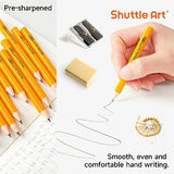 Shuttle Art #2 HB Golf Pencils and Erasers Bundle, Set of 900 Pack Bulk Golf Pencils + 120 Pack Pink Erasers Bulk - WoodArtSupply