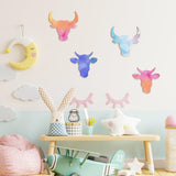 OLYCRAFT 60Pcs 2 Styles Unfinished Wood Cow Head Pieces Wood Cattle Head Blank Cutouts Unfinished Cow Wood Pieces Blank Wooden Cow Slices for OLYCRAFT