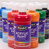 Rose Art acrylic Paint Set – Set of 12 Vibrant Colors in 16oz Bottles Rose Art