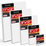 Stretched Canvas for Painting, Multi Size 11x14, 9x12, 8x10, 5x7, 4x4(4 of Each), 20 Packs Primed Blank Canvases, Very Good for Beginners or ESRICH
