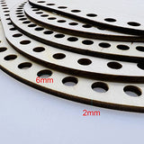 Yayatty 7 PCS Wooden Basket Bottom, 3 Shape Blank Crochet Knitting Basket Wood Base Shaper for DIY Basket Craft Weaving Making Supplies Yayatty