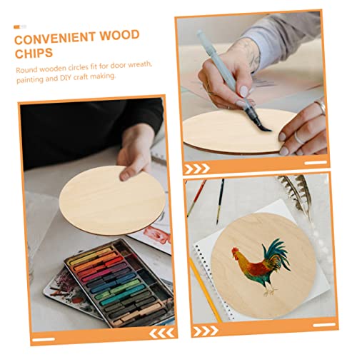 COHEALI 3pcs Painting Board Wooden Coins Unfinished Wood Rounds Craft Blanks Unfinished Wood Circle Wood Blank Rounds Writing Coasters Wood COHEALI