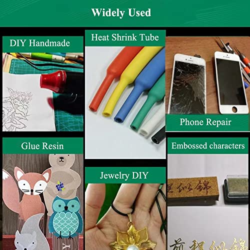 DIDODI Mini Heat Gun 300W Handheld Heat Gun Dual-Temperature 392℉ & 662℉ Hot Air Gun Electric Heating Tools for Removing Epoxy Cup Painting Resin Air DIDODI