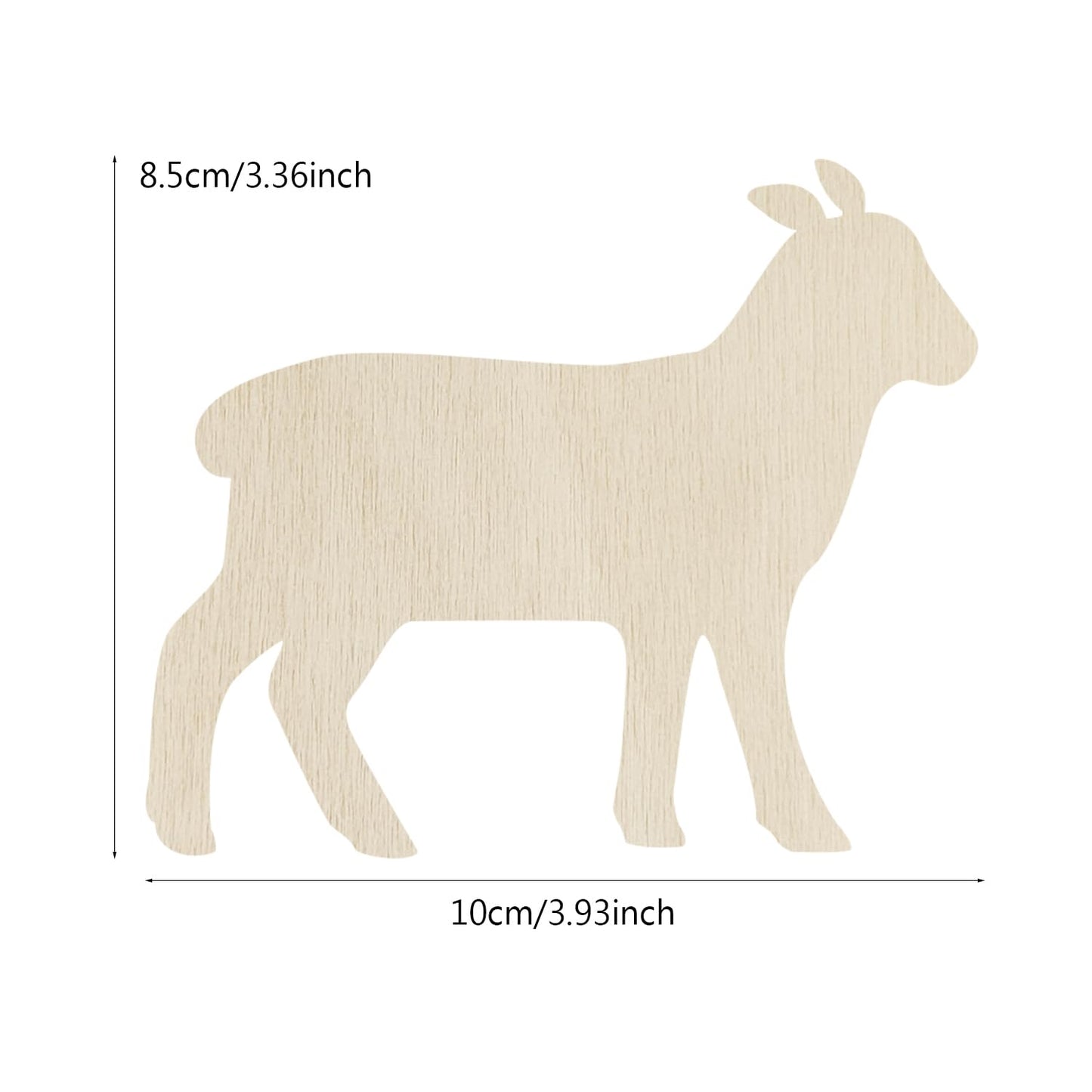 30 Pack 4 Inch Wood Lamb Sheep Cutouts Unfinished Wooden Lamb Sheep Hanging Ornaments DIY Farm Animal Craft Gift Tags for Home Party Decoration Craft