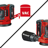 Einhell TE-RS Power X-Change 18-Volt Cordless 5-Inch 22,000-OPM Max Variable Speed Random Orbital Palm Sander w/Dust Collection Box, Dust Extraction Einhell