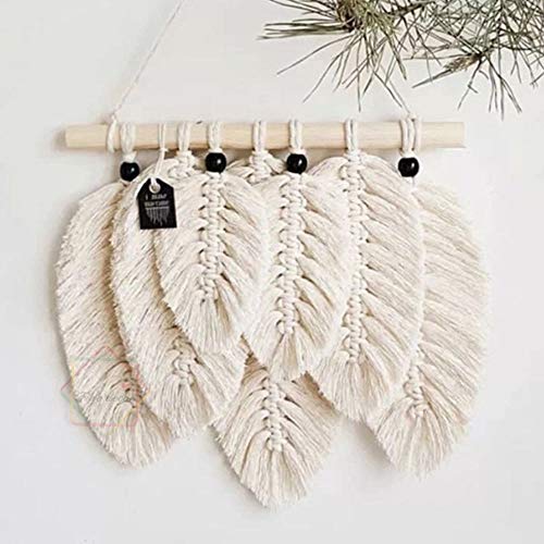 Dreamweaver Crafts Macramé Feather DIY Craft Kit – Make Your Own Boho Style Home Décor Wall Hanging - Rewarding Art Project – Suit Beginner - WoodArtSupply