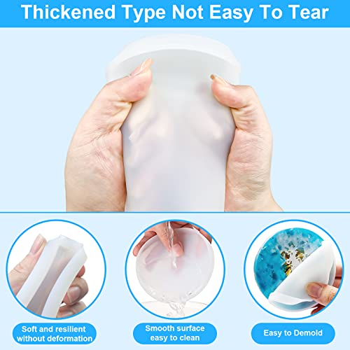 2 PCS Thickened Coaster Resin Molds, Coaster Silicone Molds for Epoxy Resin, Coaster Molds for Resin Casting, Epoxy Resin Molds for DIY Resin Sjubaopen