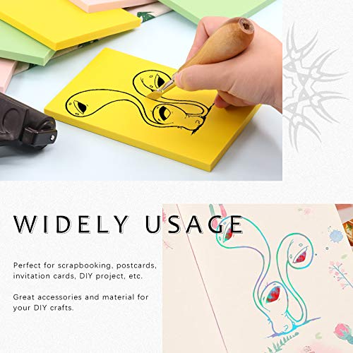 Swpeet 8Pcs Carving Rubber Tools, 6Pcs Scrapbooking Soft Rubber Stamp Carving Linoleum Blocks, 5 in 1 Linoleum Cutter Tools and Rubber Roller Brayer Swpeet