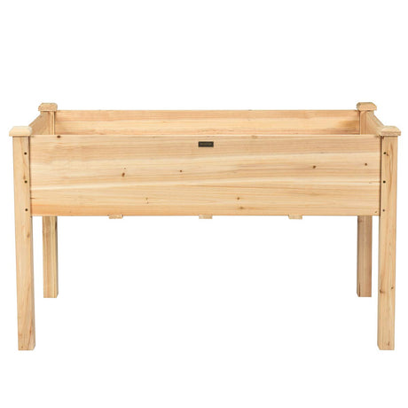 Giantex Raised Garden Bed, Wood Planter Box with Legs, Drain Holes, Elevated Garden Bed for Vegetables, Standing Garden Container Planter Raised Beds Giantex