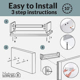 Set of 4 Natural Wood Floating Book Shelves for Nursery and Kids' Rooms NATURE SUPPLIES