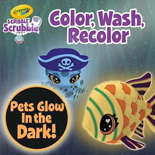 Crayola Scribble Scrubbie Pets Glow Ocean Playset, Toys for Boys & Girls, Gifts for Kids, Ages 3, 4, 5, 6 - WoodArtSupply