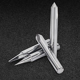 SILIVN Engraving CNC Wood Carving Router Bit 1/4 Shank 15°/20°/60°/90° Engraving Bits, 2 Flutes Straight CNC V-bit Tungsten Steel Marking Conical SILIVN