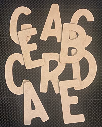 7 Inch Wooden Letters U Craft, Unfinished Wood MDF Alphabet Letter A-Z Cutout, Nursery Wall Decor Kids Rawles Font DIY NEXTCraft