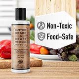 Cutting Board and Craft Wood Finishing Oil - 8oz Food-Safe Mineral Oil with Citrus Scent - Made in USA - Natural Conditioner for Cutting Boards, Samorillo
