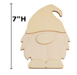 Pack of 8 Unfinished Wood Layered Gnome Cutouts by Factory Direct Craft - Wooden Tomte Gnome Shapes for Christmas DIY Craft Projects and Holiday Factory Direct Craft