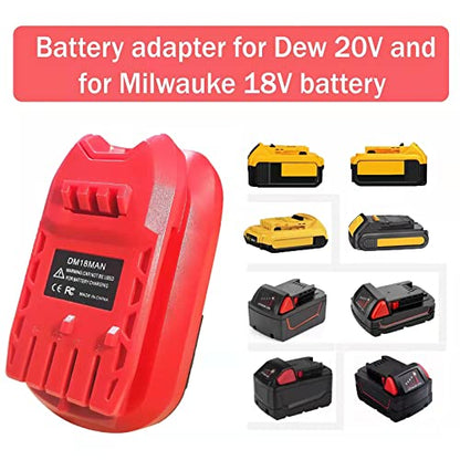 Laimiao Battery Adapter for Craftsman 20V Cordless Tools,DM18MAN Adaptor for DeWalt 20V and for Milwaukee 18V Li-on Battery Convert to for Craftsman - WoodArtSupply