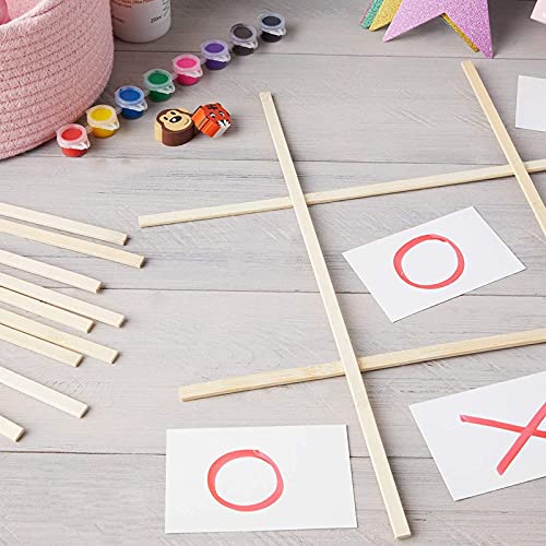  Pllieay 100 Pieces Bamboo Sticks, Wood Strips Wooden