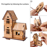 ZOSEN 3D Wooden Puzzle, Mini DIY Model House Kit Educational Toys Jigsaw Puzzles Gift for Children and Adult ZOSEN