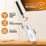 [M-SAW] Japanese Pull Saw Set [+FREE 2.BLADE] - 10" Double Sided Ryoba Japanese Saw Hand Saw - Japanese Hand Saw Ryoba Saw Flush Cut Saw - Japanese M Meisterstark