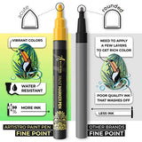 ARTISTRO 30 Acrylic Paint Pens Extra Fine Tip and 30 Acrylic Paint Markers Fine Tip, Bundle for Rock, Stone, Ceramic, Glass, Mugs, Wood, Metal, ARTISTRO