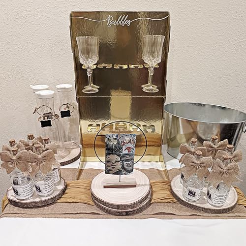 Sancodee 8 Pcs Large Unfinished Wood Slices, 11-12 Inches Wood Slabs for Centerpieces Natural Wooden Circle, DIY Wood Centerpieces for Tables Wedding Sancodee