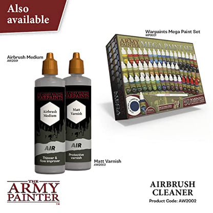 The Army Painter Airbrush Cleaner Solution - 100ml Warpaints Air Brush Cleaning for Wargaming Model Miniatures Painting - WoodArtSupply