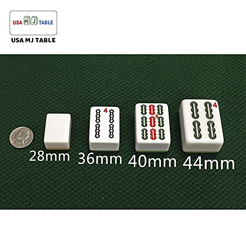 USA MJ Table 44mm Tiles Automatic Mahjong 4 Legs Dining Game Table, Chinese Style, Comes 2 Sets of Magnetic Tiles & One Year Warranty (Not for 152 WPYST