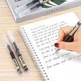 Sikao 24 Pack Black Rolling Ball Pens, Liquid Ink Rollerball Pens 0.5mm Fine Point Needle Tip for Super Smooth Writing Quick-Drying Ink No Smear Sikao