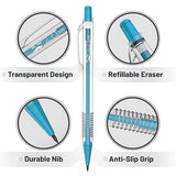 Mr. Pen- Pastel Mechanical Pencil Set with Black Lead and Eraser Refills, Clear Barrel, 0.3, 0.5, 0.7, 0.9, 2mm, Pastel Mechanical Pencils, Cute Mr. Pen