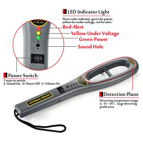 Hand Held Metal Detector,V-Resourcing Portable High Sensitivity Metal Detector for Security Inspection V·RESOURCING