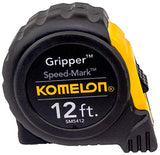 Komelon SM5412 Speed Mark Gripper Acrylic Coated Steel Blade Measuring Tape 5/8-Inch x 12-Feet, White Komelon