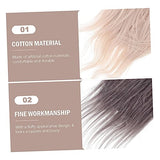 COHEALI 1 Set Braid Suit Hand Made Gnome Beards Craft Fur Gnomes Beard Mini Unfinished Wooden Balls Faux Dwarf Beard Faux Fur Fabric Craft DIY Gnome COHEALI