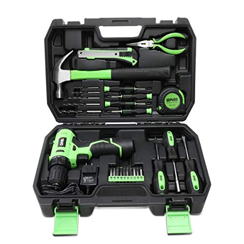 DNA MOTORING TOOLS-00018 Green 27 PCs 12V Cordless Power Drill Driver Bit Set w/Charger+Screwdrivers+Pliers Home Repair Kit, mint green DNA MOTORING