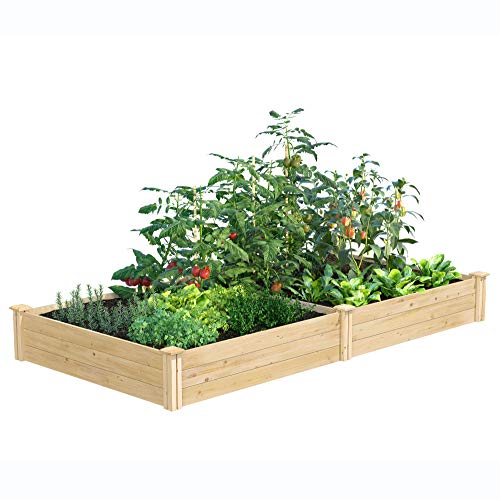 Greenes Fence Original Cedar Raised Garden Bed, 4' x 8' x 10.5" - Made in USA with North American Cedar