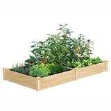 Greenes Fence Original Cedar Raised Garden Bed, 4' x 8' x 10.5" - Made in USA with North American Cedar Greenes Fence