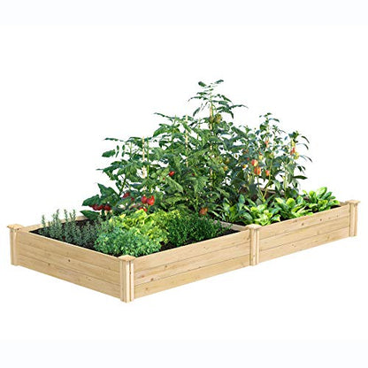 Greenes Fence Original Cedar Raised Garden Bed, 4' x 8' x 10.5" - Made in USA with North American Cedar