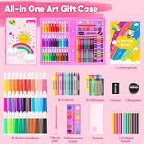 iBayam Art Supplies, 139-Pack Drawing Kit Painting Art Set Art Kits Gifts Box, Arts and Crafts for Kids Girls Boys, with Coloring Book, Crayons, iBayam
