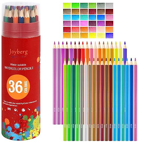 36-Color Watercolor Pencils, Water Color Pencils Set, Artist Drawing Pencils, Colored Pencils for Adult Coloring, Sketch Drawing Pencil Art Supplies,
