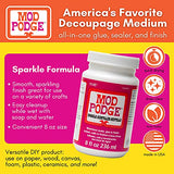 Mod Podge Waterbase Sealer, Glue and Finish (8-Ounce), CS11211 Sparkle Mod Podge