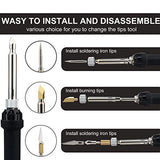 Pannow 53Pieces Wood Burning Tip,Wood Pyrography Tool Wood Burning Tips Set Stencils Nozzle Kit for Hobby Craft Pannow