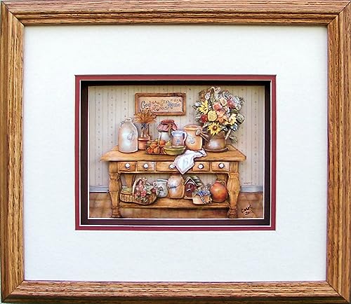 DSC Country Jugs Gardening Bench Paper Tole 3D Decoupage Craft Kit Size 8x10 inches 18582 (The Additional Pictures Show This Craft Kit Assembled and DSC