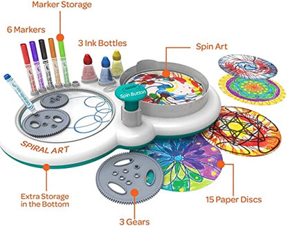 Crayola Spin & Spiral Art Station, DIY Crafts, Toys for Boys & Girls, Gift, Age 6, 7, 8, 9 - WoodArtSupply